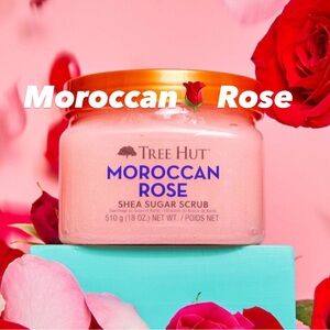 NEW Tree Hut Shea Sugar Scrub 18oz 🌹 Moroccan Rose •ULTIMATE exfoliation